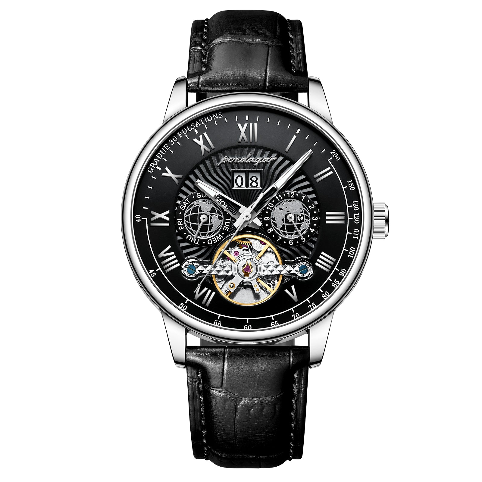 Voyager Rose Gold Automatic Watch Poedagar