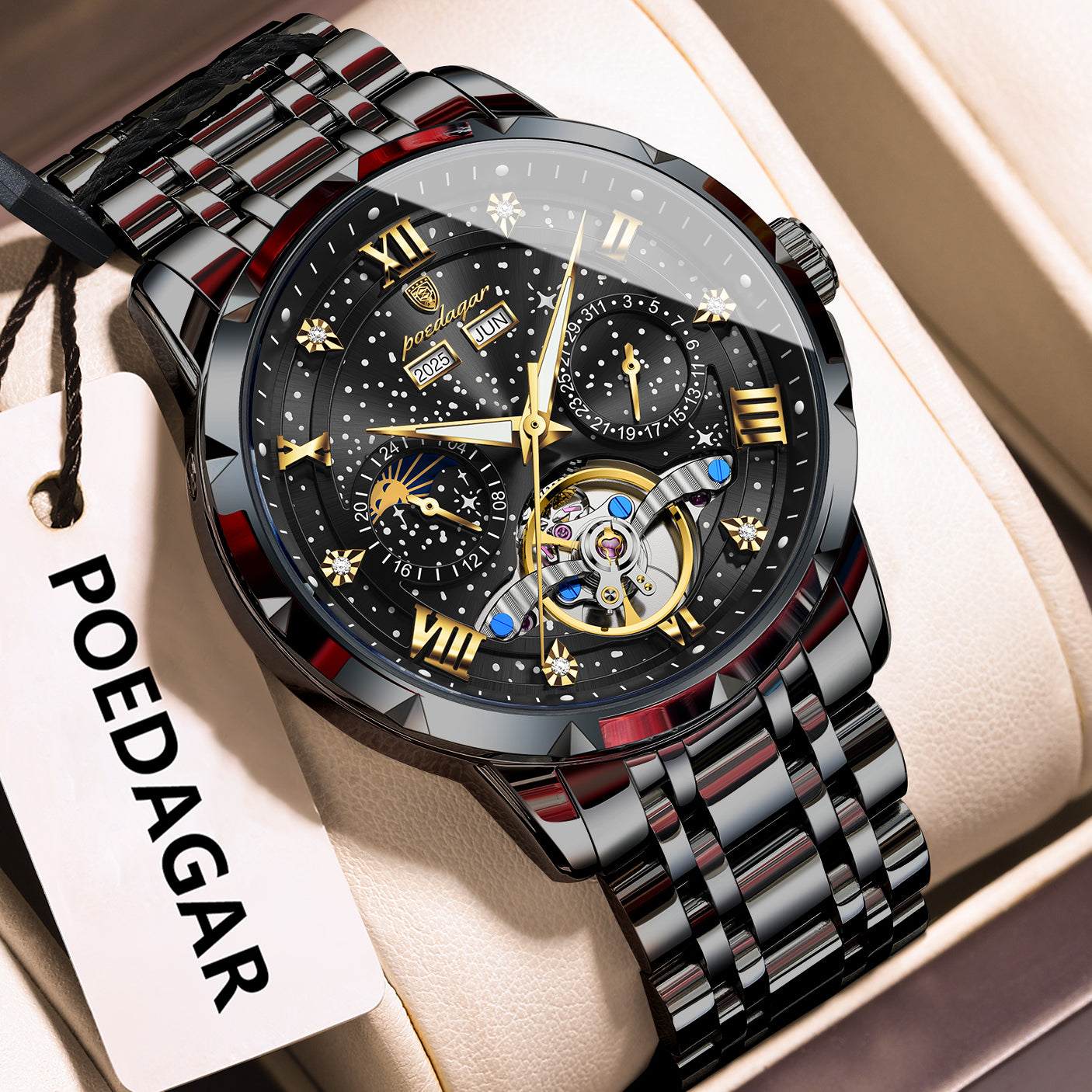 Astral Moonphase Automatic Watch Poedagar