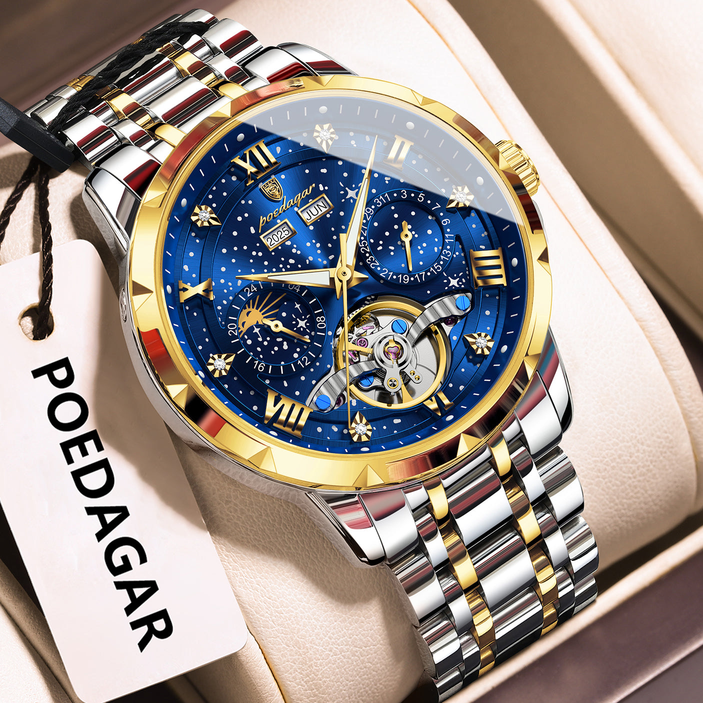Astral Moonphase Automatic Watch Poedagar