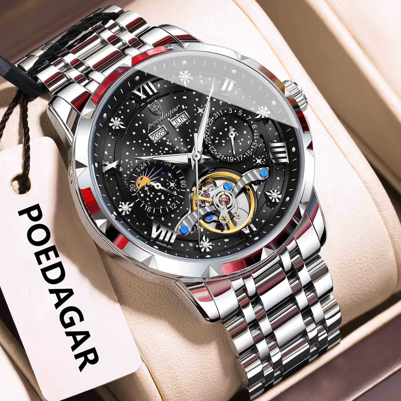 Astral Moonphase Automatic Watch Poedagar