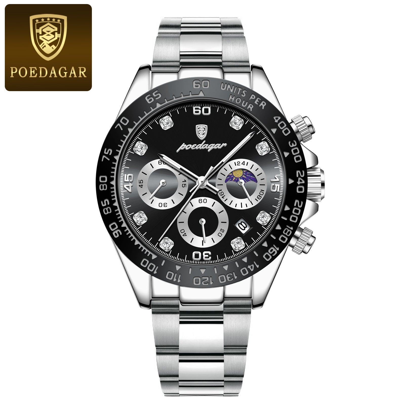 Camden Moonphase Chronograph Watch Poedagar