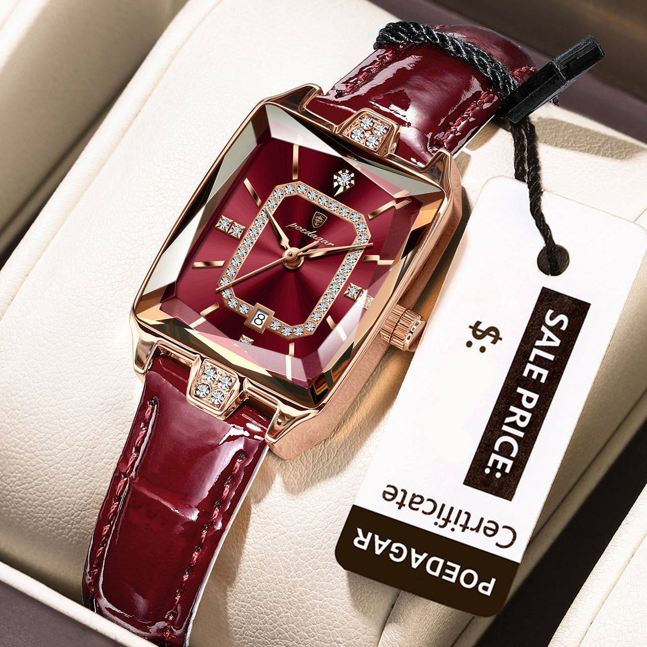 Lucienne Leather Watch Poedagar