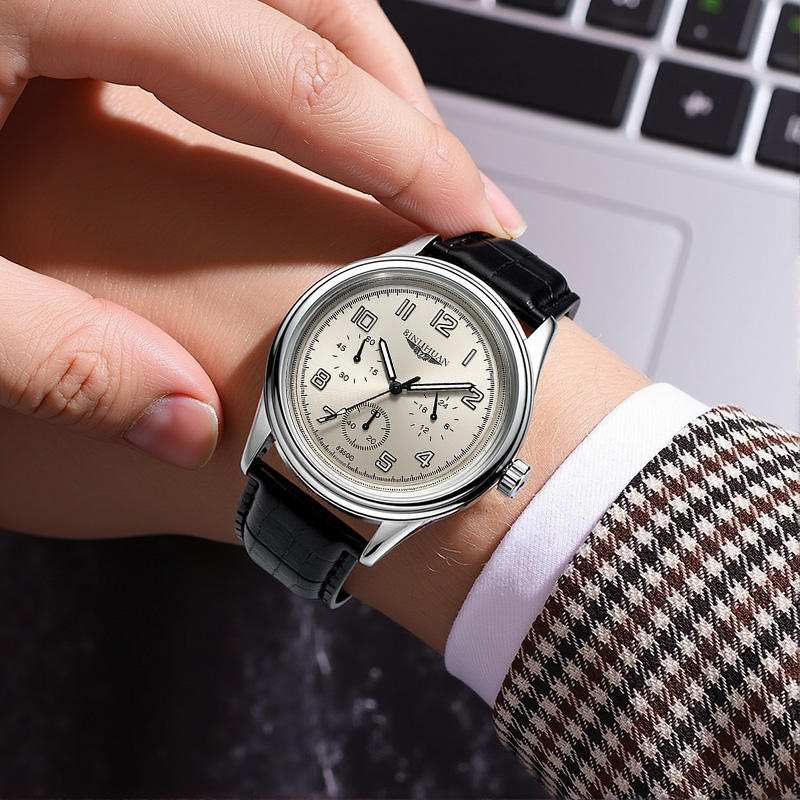Opulent Crest Chronograph Watch Binlihuan