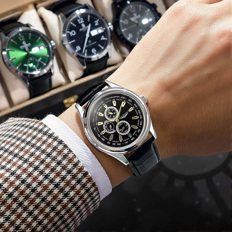 Emerald Crest Chronograph Watch Binlihuan
