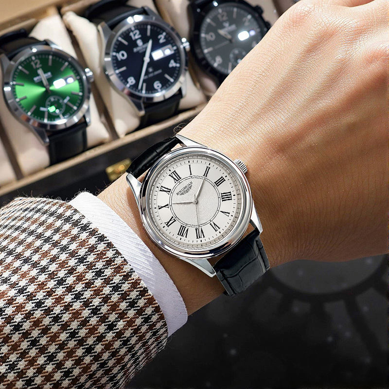 Heritage Platinum Chronograph Watch Binlihuan