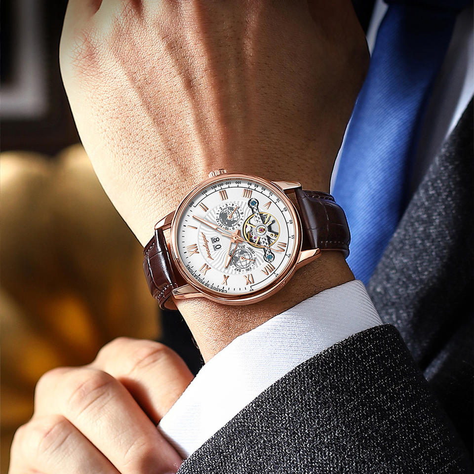 Voyager Rose Gold Automatic Watch Poedagar