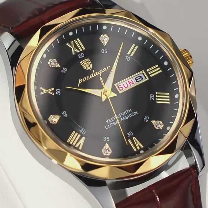 Leather Strap Mens Watch – Calder, Wide Color Range | Everyday Essentials